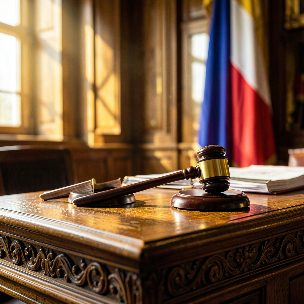 Sénateur discutant des lois au Sénat français