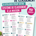 Catégories d'organisation pour une maison pratique et accueillante