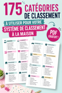 Catégories d'organisation pour une maison pratique et accueillante