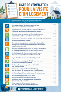 Checklist de visite pour un logement en location