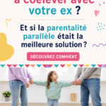 Une mère et son enfant s'épanouissent grâce au co-parentage parallèle.