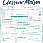 Un carnet d'organisation coloré sur une table avec des fournitures de bureau.