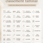 Bureau à la maison bien organisé avec système de classement pratique