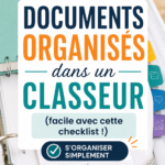 Une image d'un bureau bien organisé avec des documents classés dans un classeur
