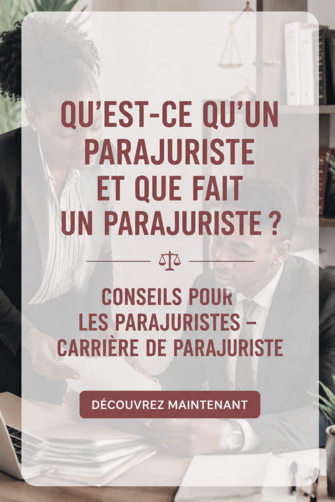 Une auxiliaire juridique au travail, examinant des documents légaux dans un bureau moderne.