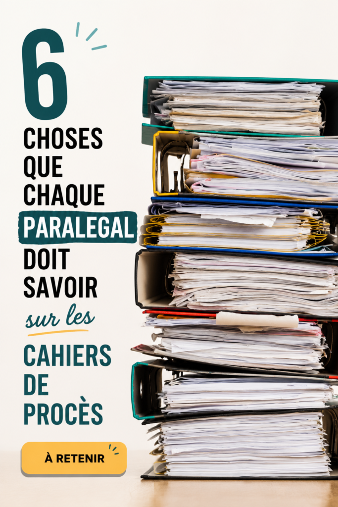 Un juriste utilisant un cahier de procès lors d'une audience