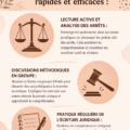 Jeune femme étudiant avec des livres de droit sur son bureau