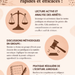 Jeune femme étudiant avec des livres de droit sur son bureau