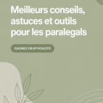 Assistante juridique travaillant à son bureau avec des outils d'organisation à portée de main.