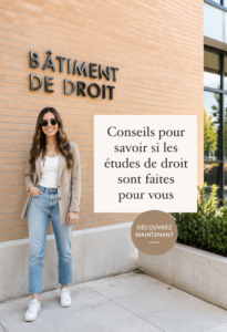 Une femme réfléchissant à son parcours vers l'école de droit.
