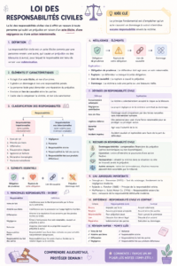 Illustration des concepts de responsabilité civile avec des éléments juridiques