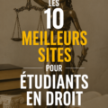 Une étudiante en droit utilisant un ordinateur avec des livres de droit à côté d'elle.