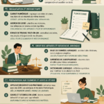 10 outils essentiels pour étudiants en droit sur un bureau