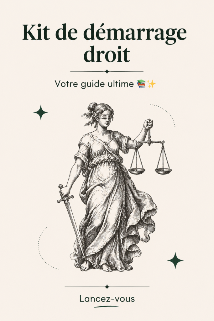 Une étudiante en droit examine ses livres et son ordinateur portable