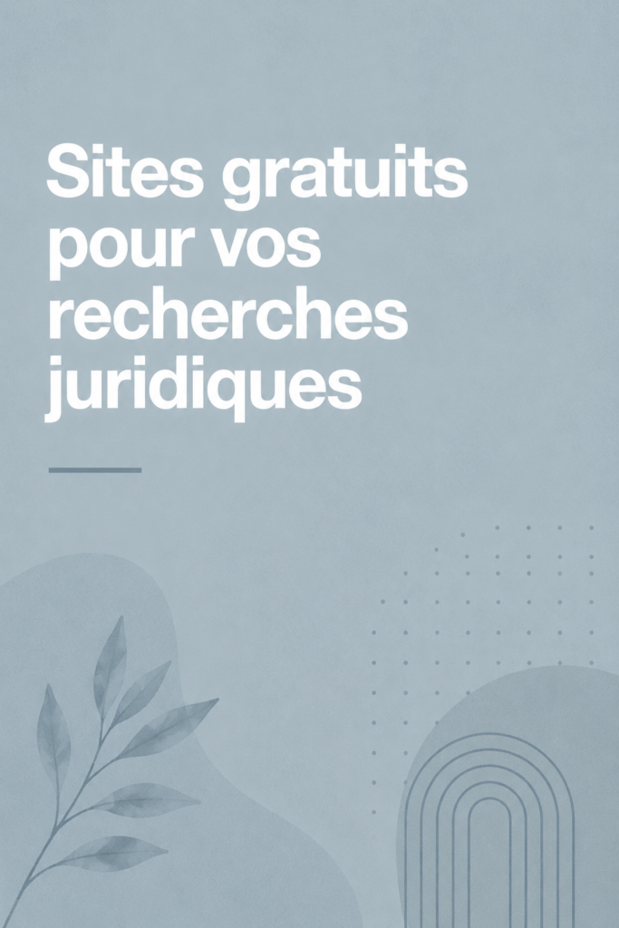 Capture d'écran d'un site de recherche juridique gratuit