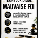 Une femme lisant des documents juridiques sur un bureau, figurant la compréhension de la bonne foi en droit.