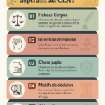 Image d'une candidate étudiant des termes juridiques pour le CLAT