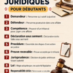 Une image représentant des journaux juridiques et des livres sur le droit, illustrant le vocabulaire juridique.