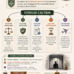 Une infographie colorée présentant les différents types de caution disponibles.