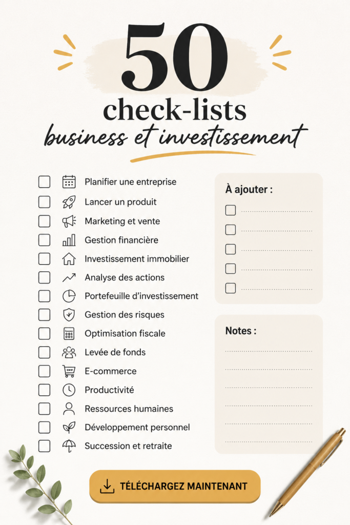Image de 50 check-lists gratuites pour les entrepreneures
