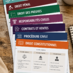 Une étudiante en droit réfléchissant aux cours de sa première année.