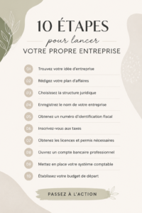 Femme au bureau planifiant son projet entrepreneurial