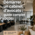 Femme avocate réfléchissant dans un bureau moderne, représentant le démarrage de son propre cabinet.