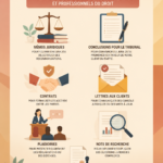 Couverture du guide sur les documents juridiques essentiels pour étudiants et professionnels du droit.