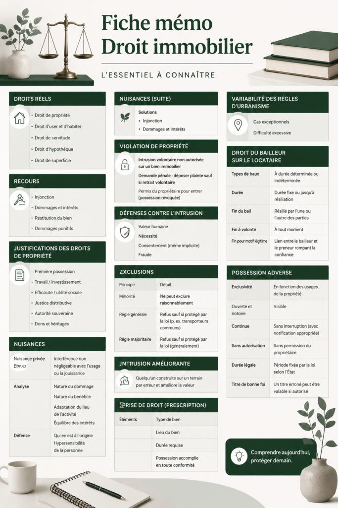 Guide pratique sur le droit immobilier en France, ressources pour propriétaires.