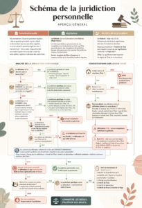 Un tableau illustrant le concept de juridiction personnelle en droit.