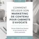 Image d'un avocat consultant des documents sur un bureau avec un ordinateur, illustrant le marketing de contenu.