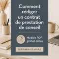 Modèle de contrat de consultation sur un bureau avec un stylo.
