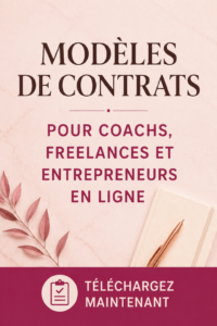 Image d'un modèle de contrat pour freelances sur un bureau