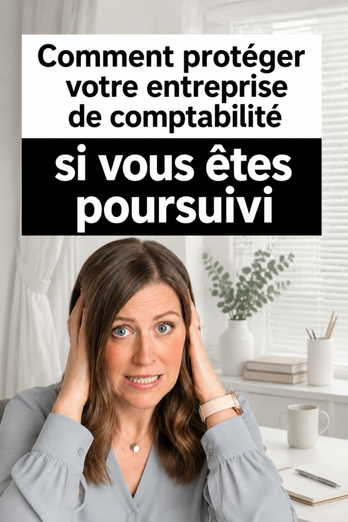 Une femme assise à son bureau de comptabilité, revue de documents juridiques pour sécuriser son entreprise.