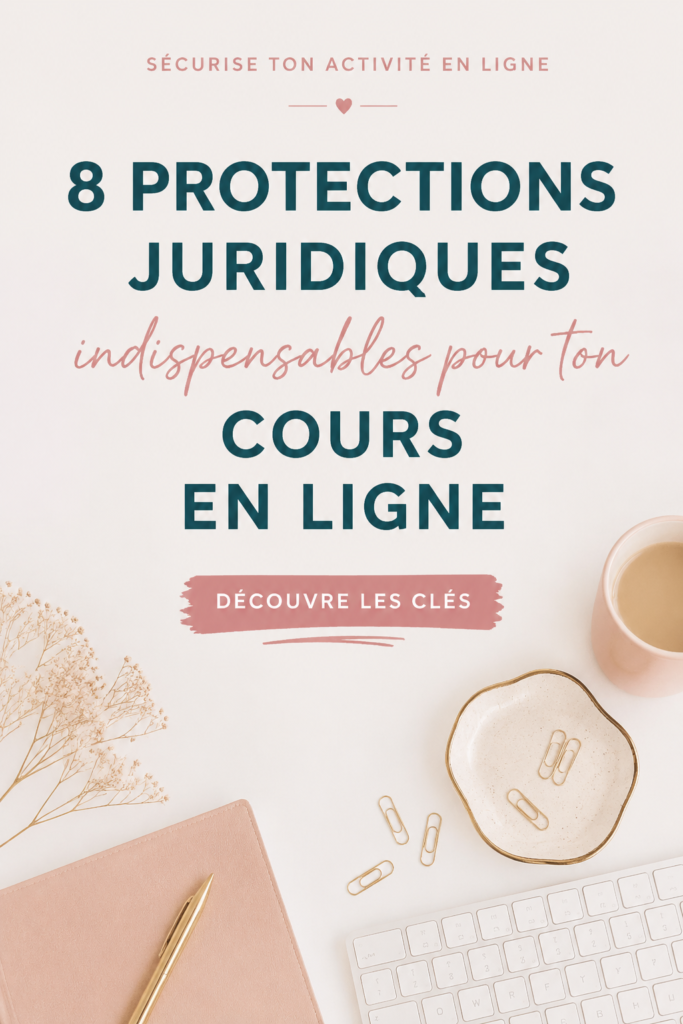 Image d'une femme en train de créer un cours en ligne avec des documents légaux, représentant les aspects juridiques de l'enseignement digital.