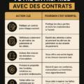 Image d'une femme regardant des documents de contrat dans un cadre professionnel