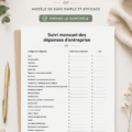 Femme gérant son budget d'entreprise avec un outil de suivi des dépenses