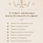 Élève en droit consultant un tuteur sur un ordinateur
