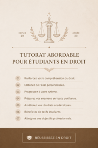 Élève en droit consultant un tuteur sur un ordinateur