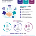 Un document contractuel représentant un accord de niveau de service entre un fournisseur et un client.