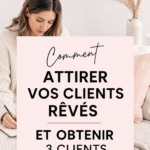 Image d'une femme d'affaires captivante parlant avec un client idéal, illustrant l'attraction des clients.