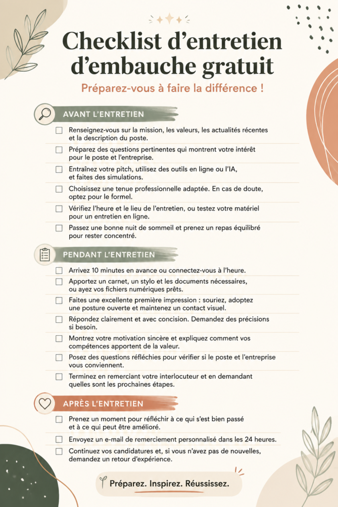 Femme préparant sa checklist pour un entretien d'embauche