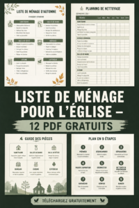 Checklist de nettoyage d'église avec des modèles gratuits à télécharger