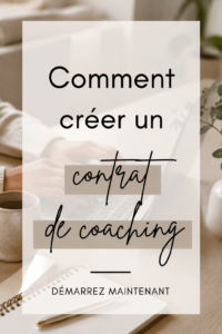 Illustration d'un contrat de coaching sur un bureau avec un stylo.