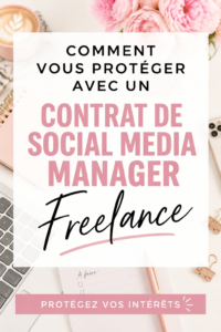 Contrat de gestion des réseaux sociaux sur une table en bois