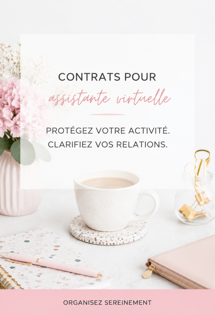 Contrat d'assistant virtuel illustrant des éléments clés à inclure.