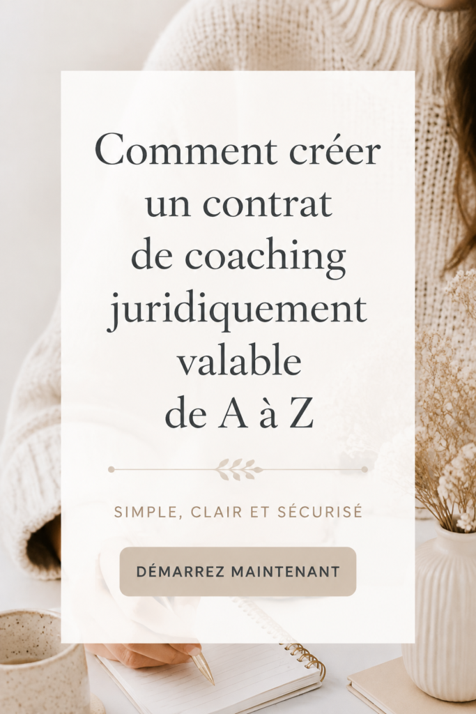 Exemple de contrat de coaching sur un bureau avec un stylo