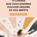 Un tableau avec des illustrations de déductions fiscales.