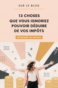 Un tableau avec des illustrations de déductions fiscales.