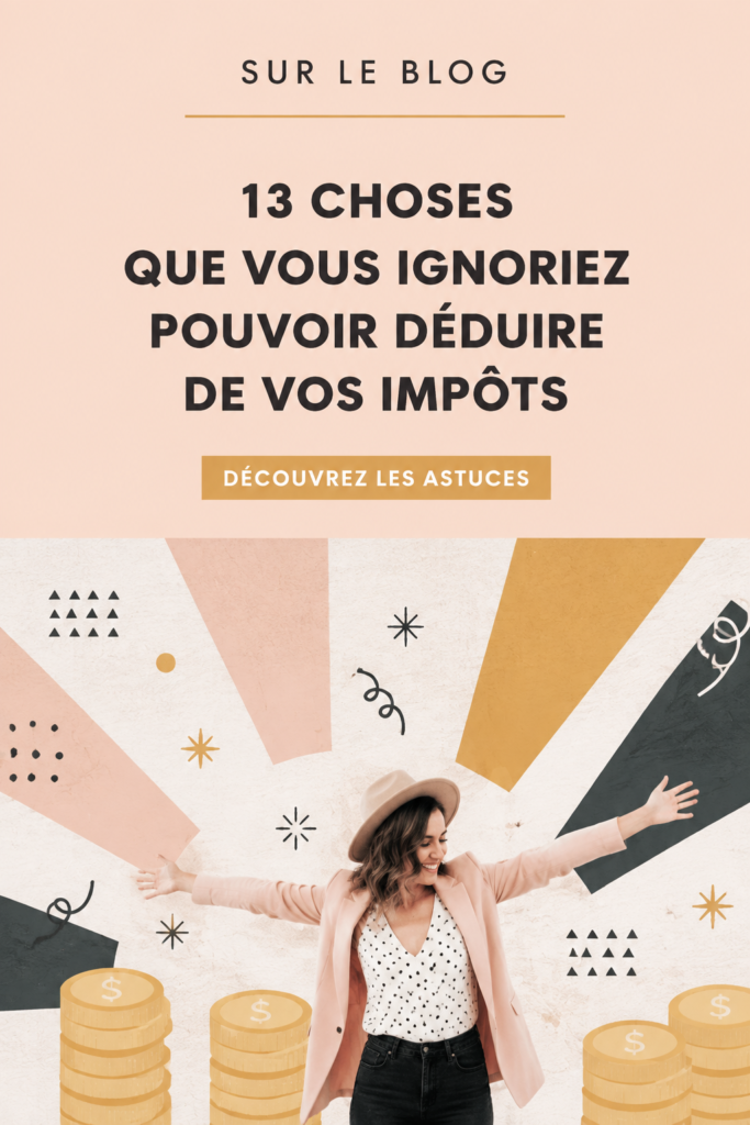 Un tableau avec des illustrations de déductions fiscales.